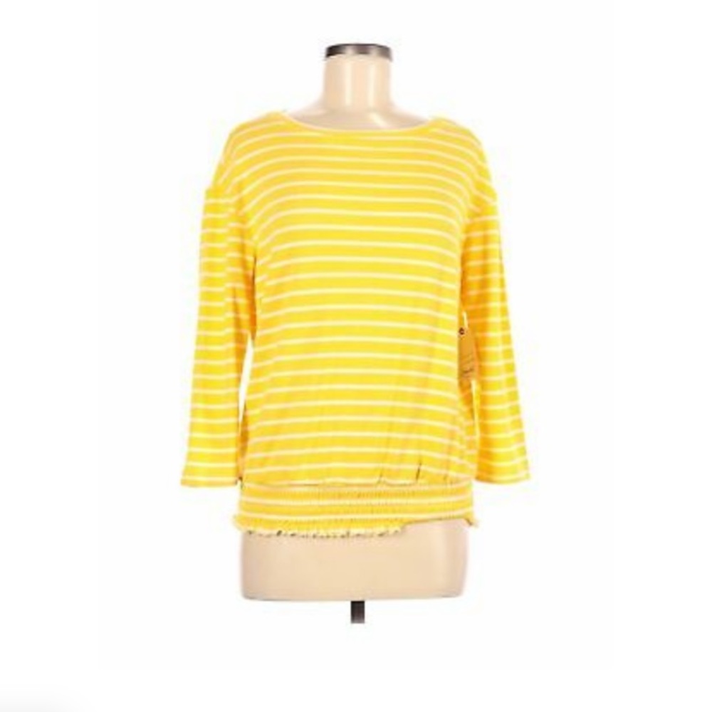 NWT St. John's Bay Women Yellow Pullover Sweater S